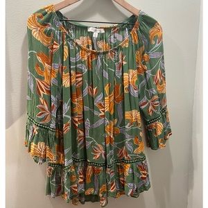 Floral Green Top